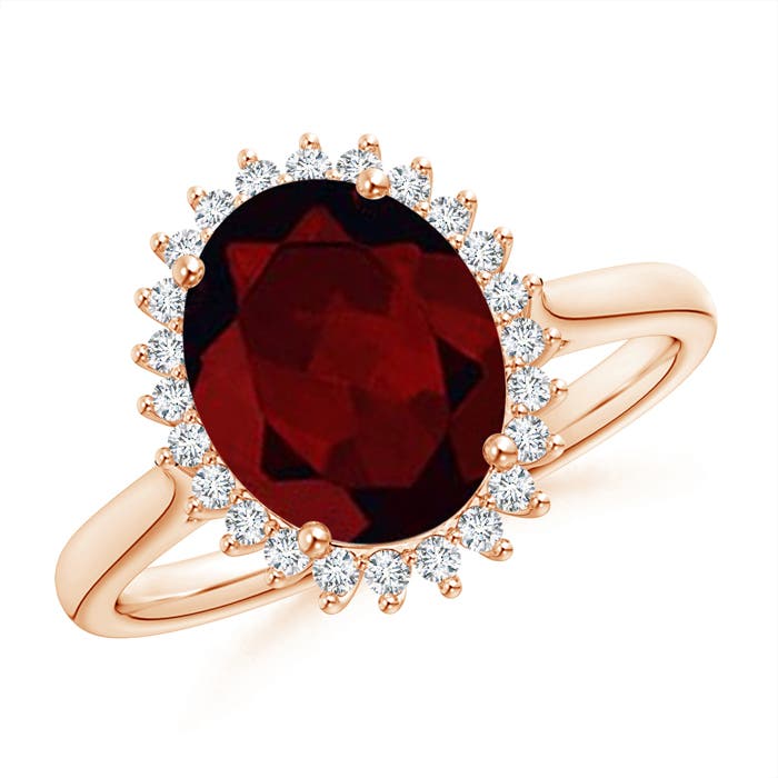 A - Garnet / 3.14 CT / 14 KT Rose Gold