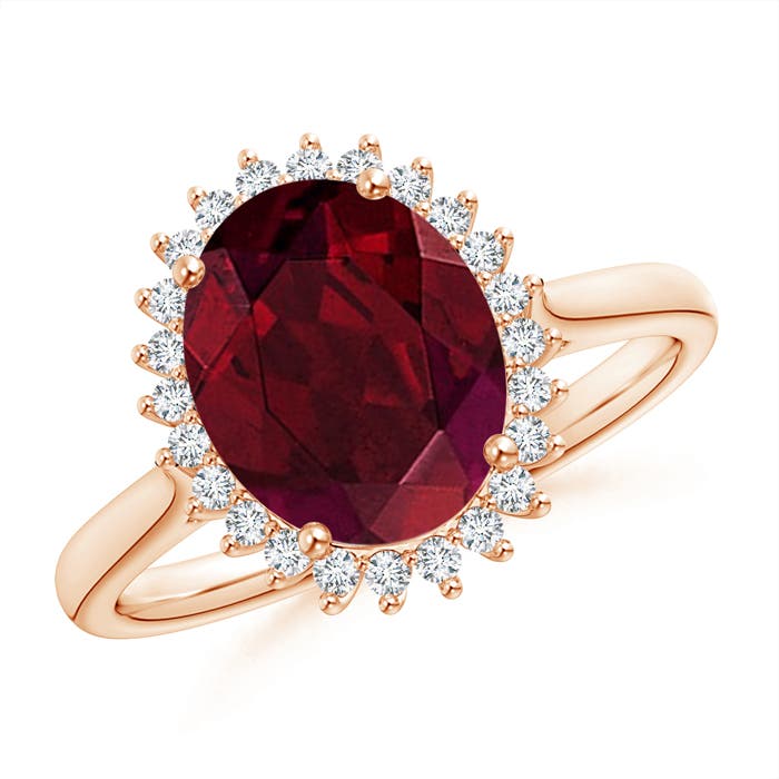 AA - Garnet / 3.14 CT / 14 KT Rose Gold