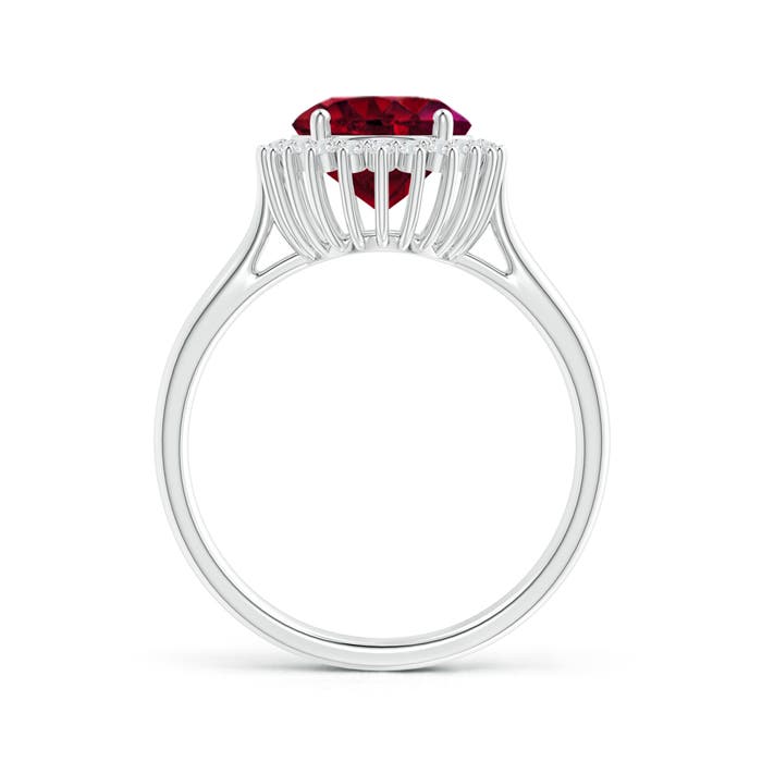 AA - Garnet / 3.14 CT / 14 KT White Gold