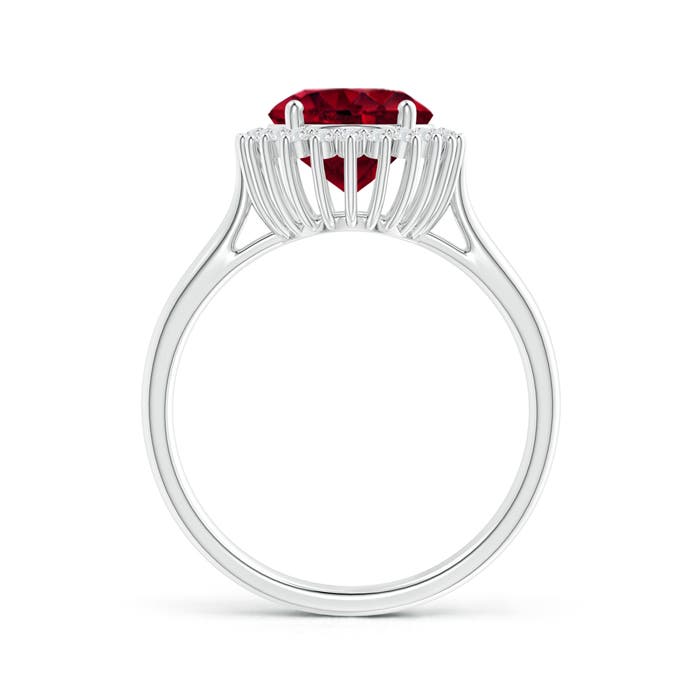 AAA - Garnet / 3.14 CT / 14 KT White Gold