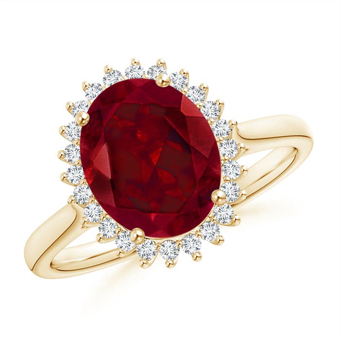 AAA - Garnet / 3.14 CT / 14 KT Yellow Gold