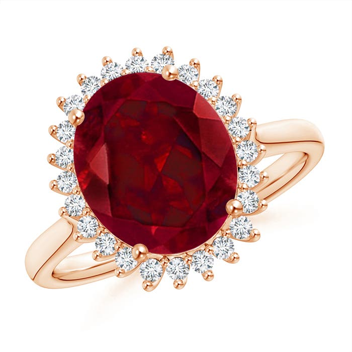 AAA - Garnet / 4.44 CT / 14 KT Rose Gold