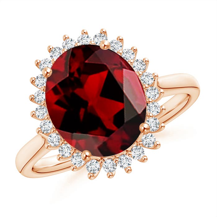 AAAA - Garnet / 4.44 CT / 14 KT Rose Gold