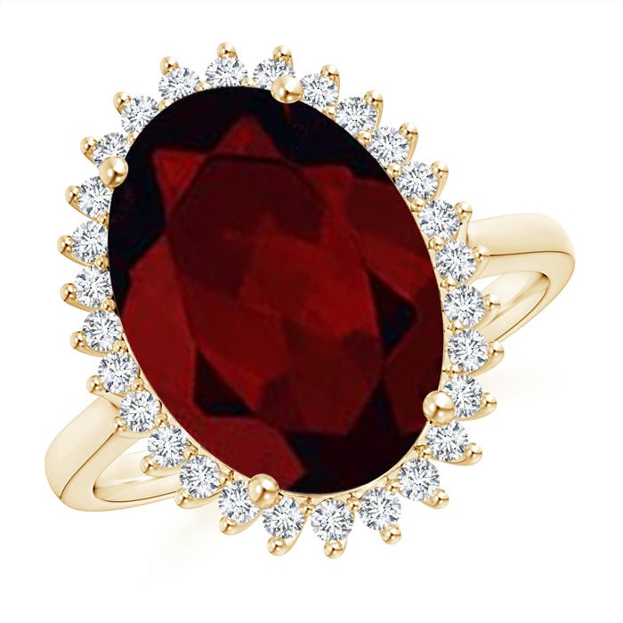 A - Garnet / 6.74 CT / 14 KT Yellow Gold