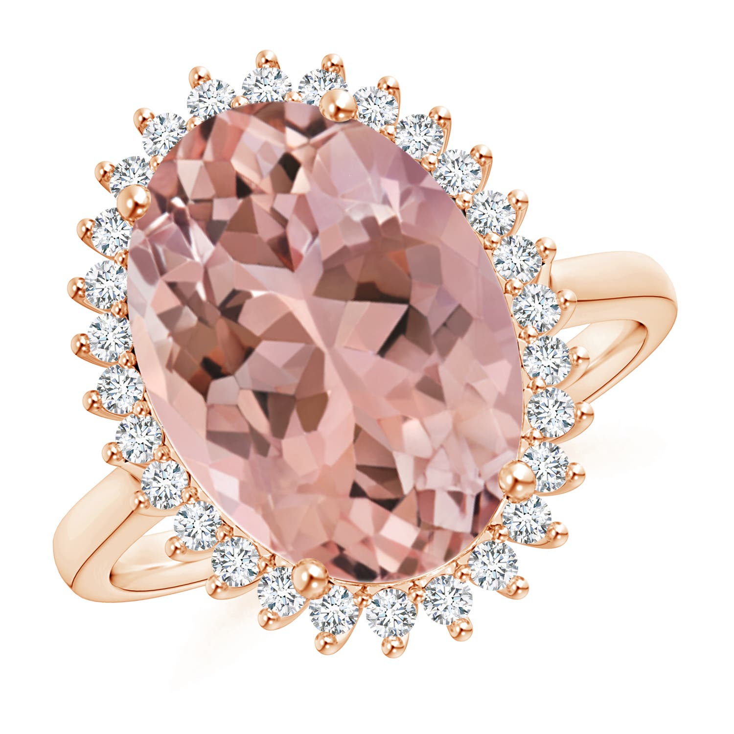 AAAA - Morganite / 9.5 CT / 14 KT Rose Gold