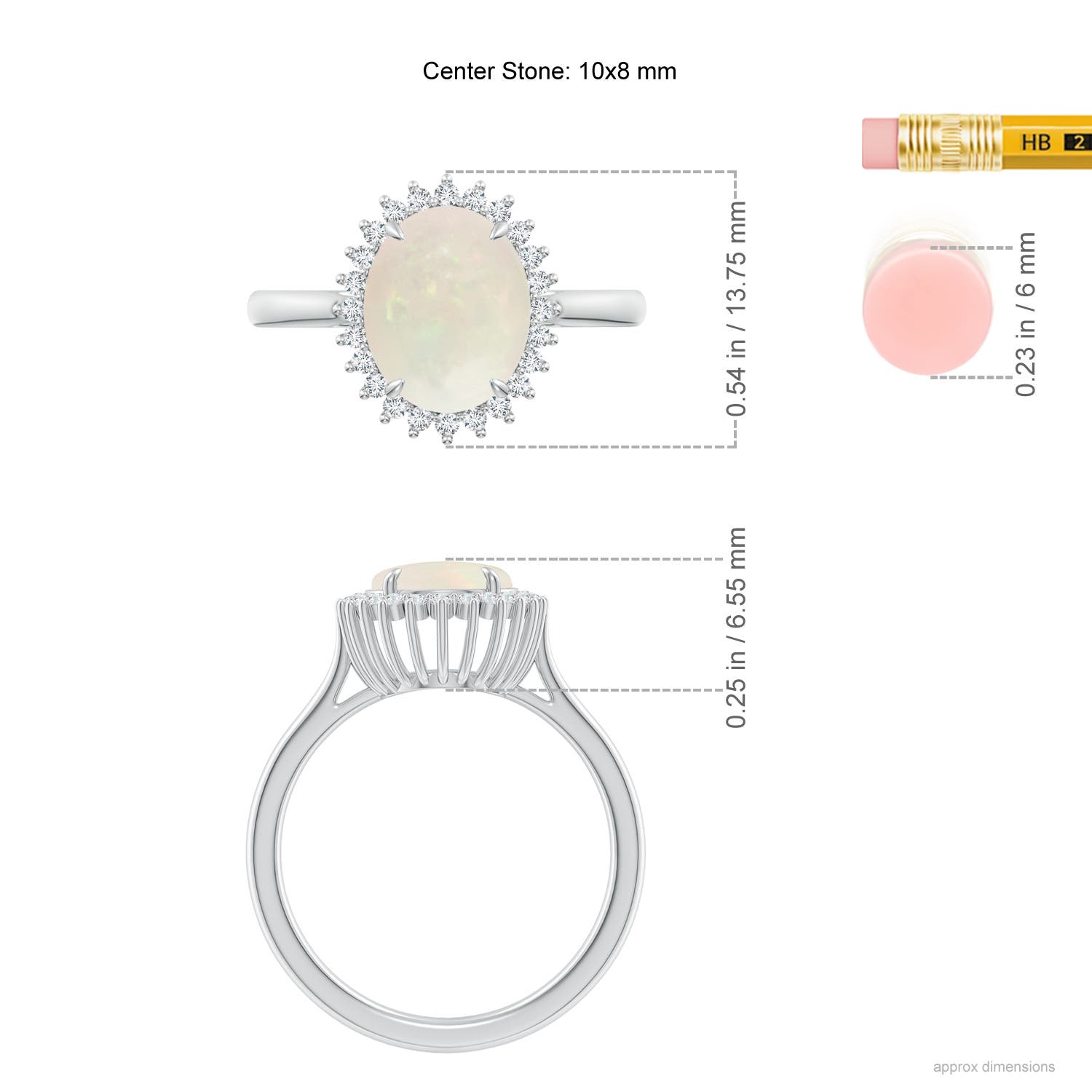 A - Opal / 1.64 CT / 14 KT White Gold