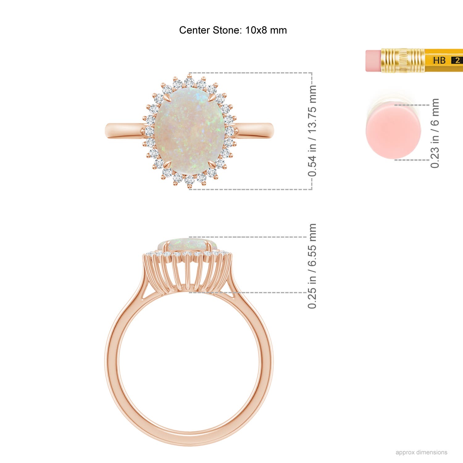 AA - Opal / 1.64 CT / 14 KT Rose Gold