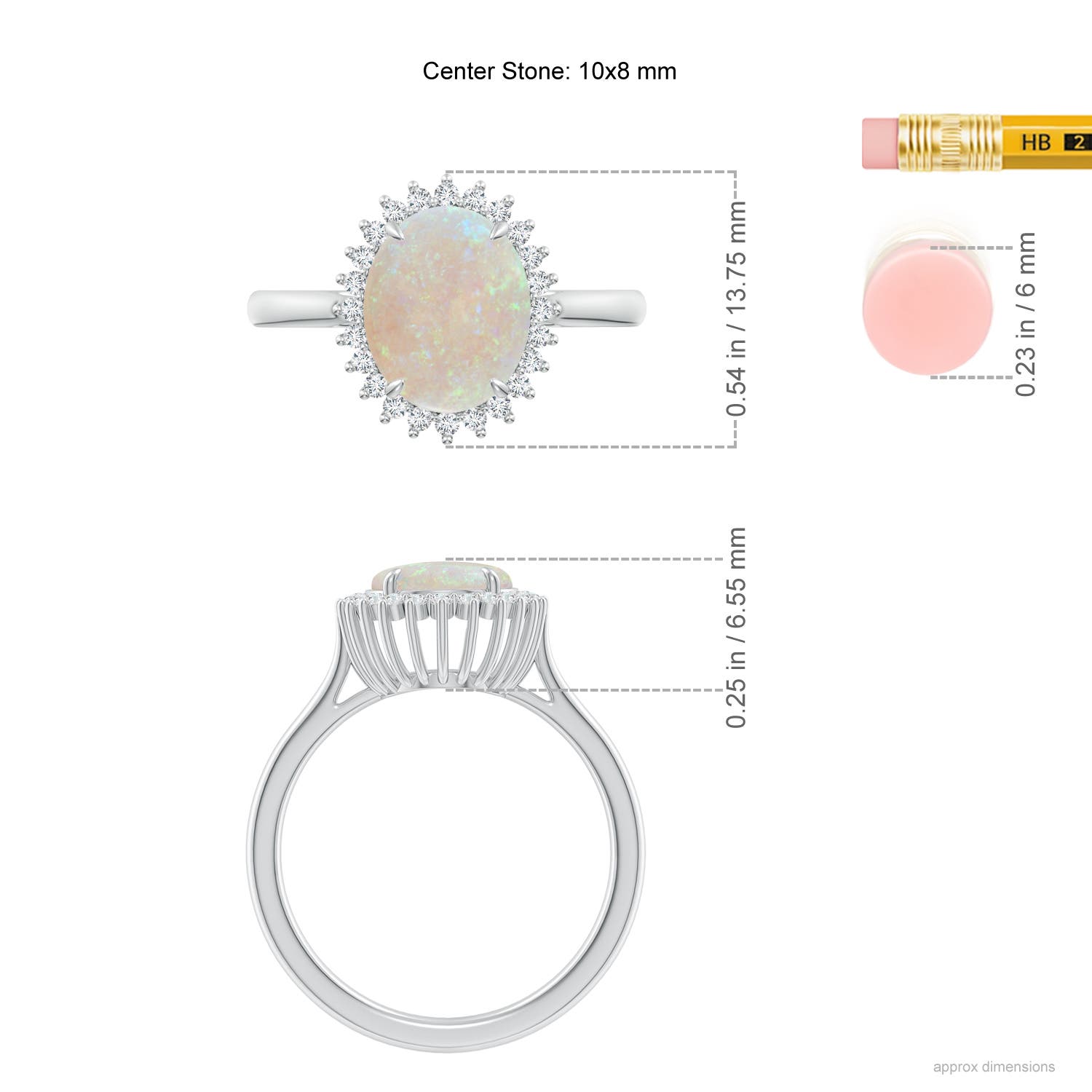 AA - Opal / 1.64 CT / 14 KT White Gold