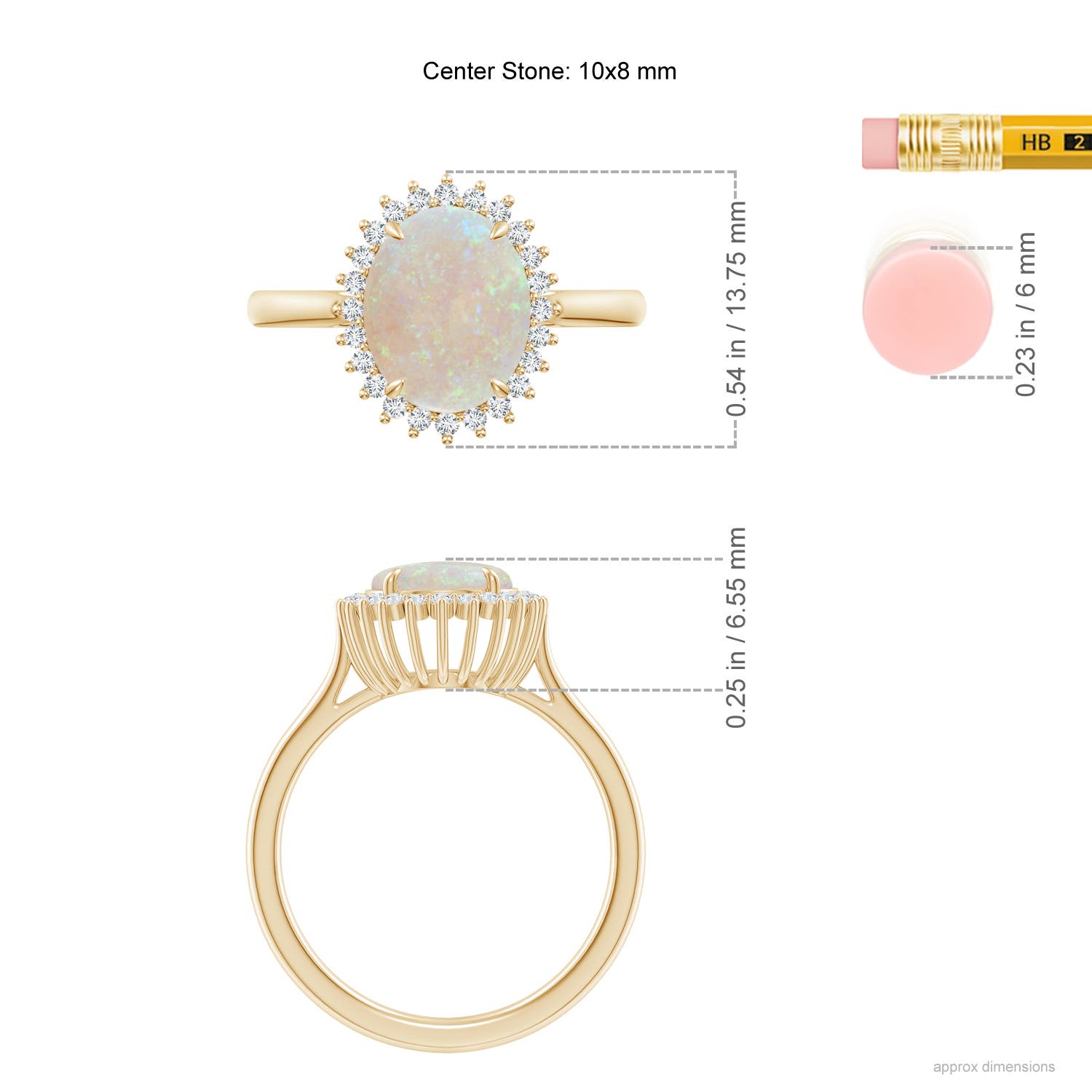 AA - Opal / 1.64 CT / 14 KT Yellow Gold