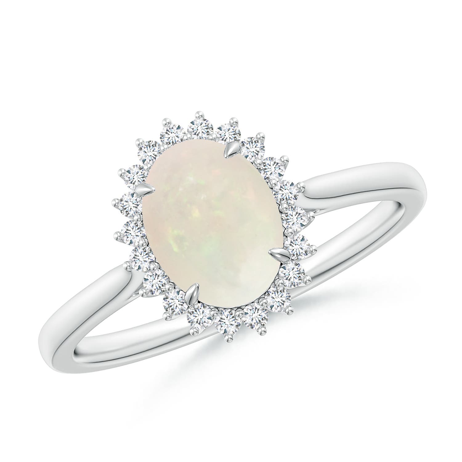 A - Opal / 0.96 CT / 14 KT White Gold