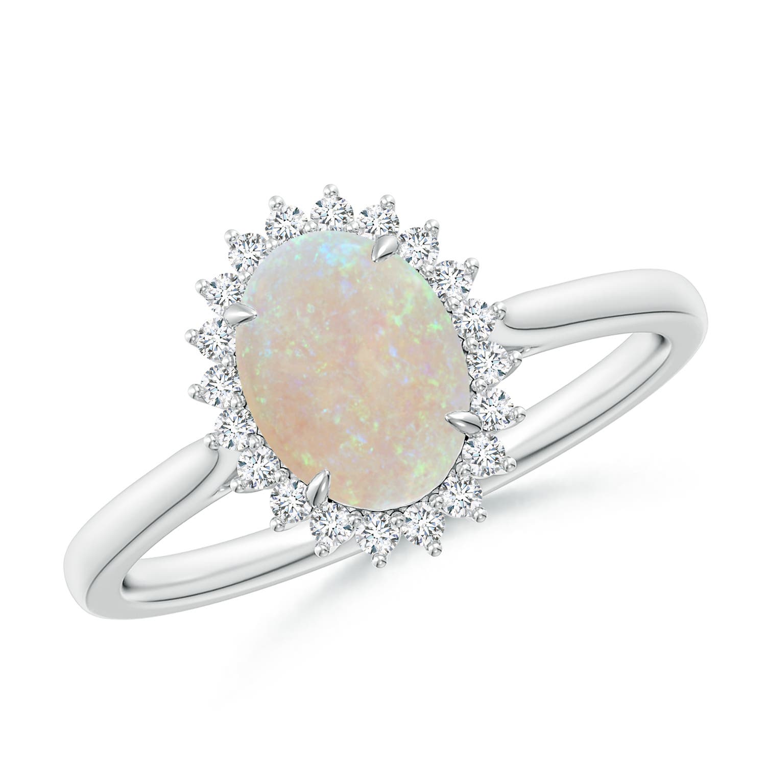 AA - Opal / 0.96 CT / 14 KT White Gold