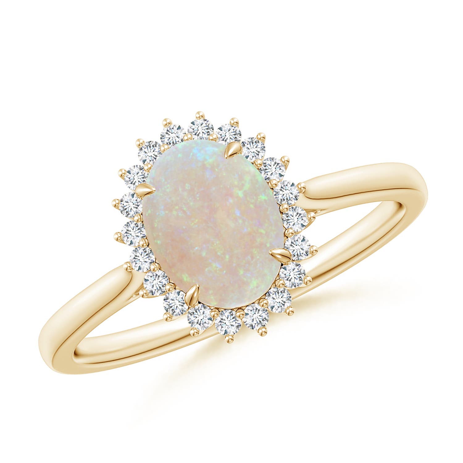 AA - Opal / 0.96 CT / 14 KT Yellow Gold