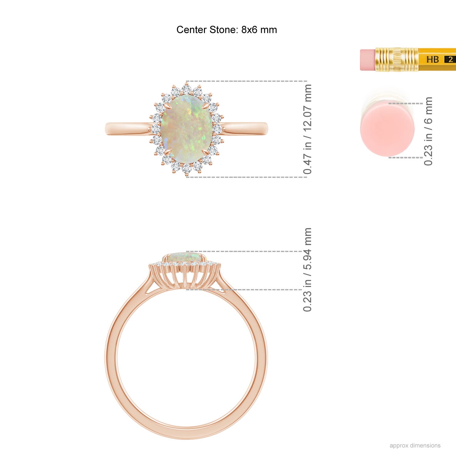 AAA - Opal / 0.96 CT / 14 KT Rose Gold