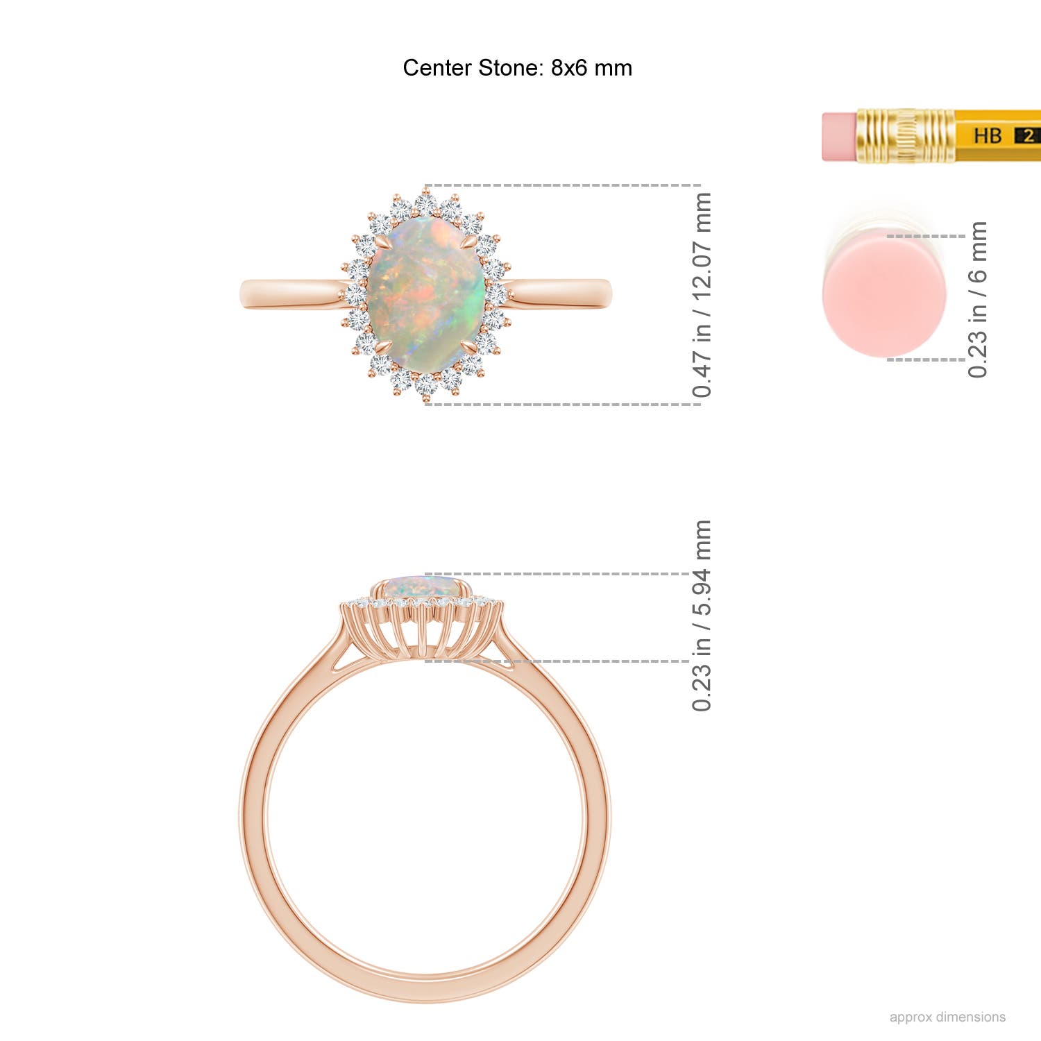 AAAA - Opal / 0.96 CT / 14 KT Rose Gold