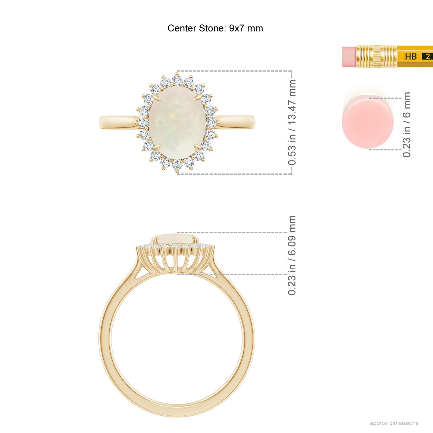 A - Opal / 1.26 CT / 14 KT Yellow Gold