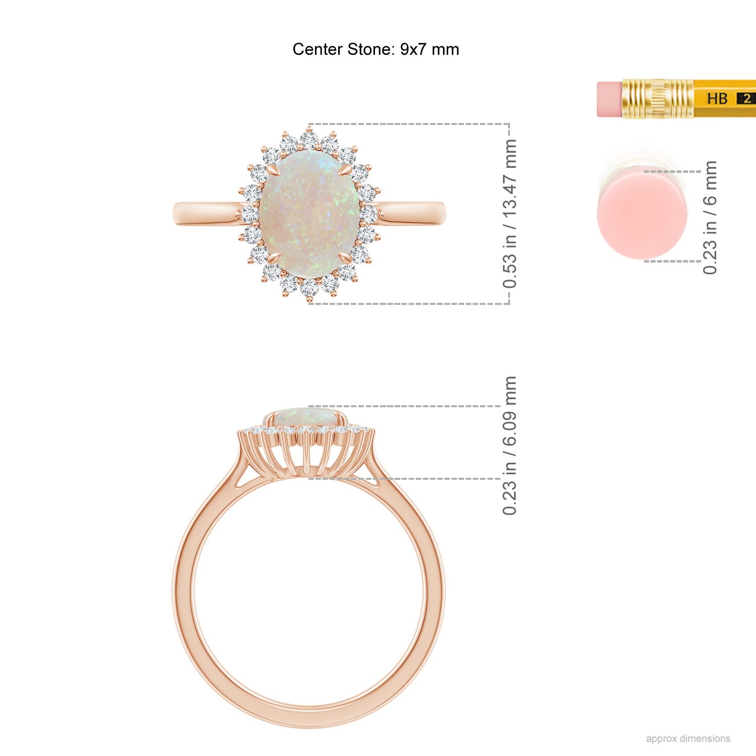 AA - Opal / 1.26 CT / 14 KT Rose Gold