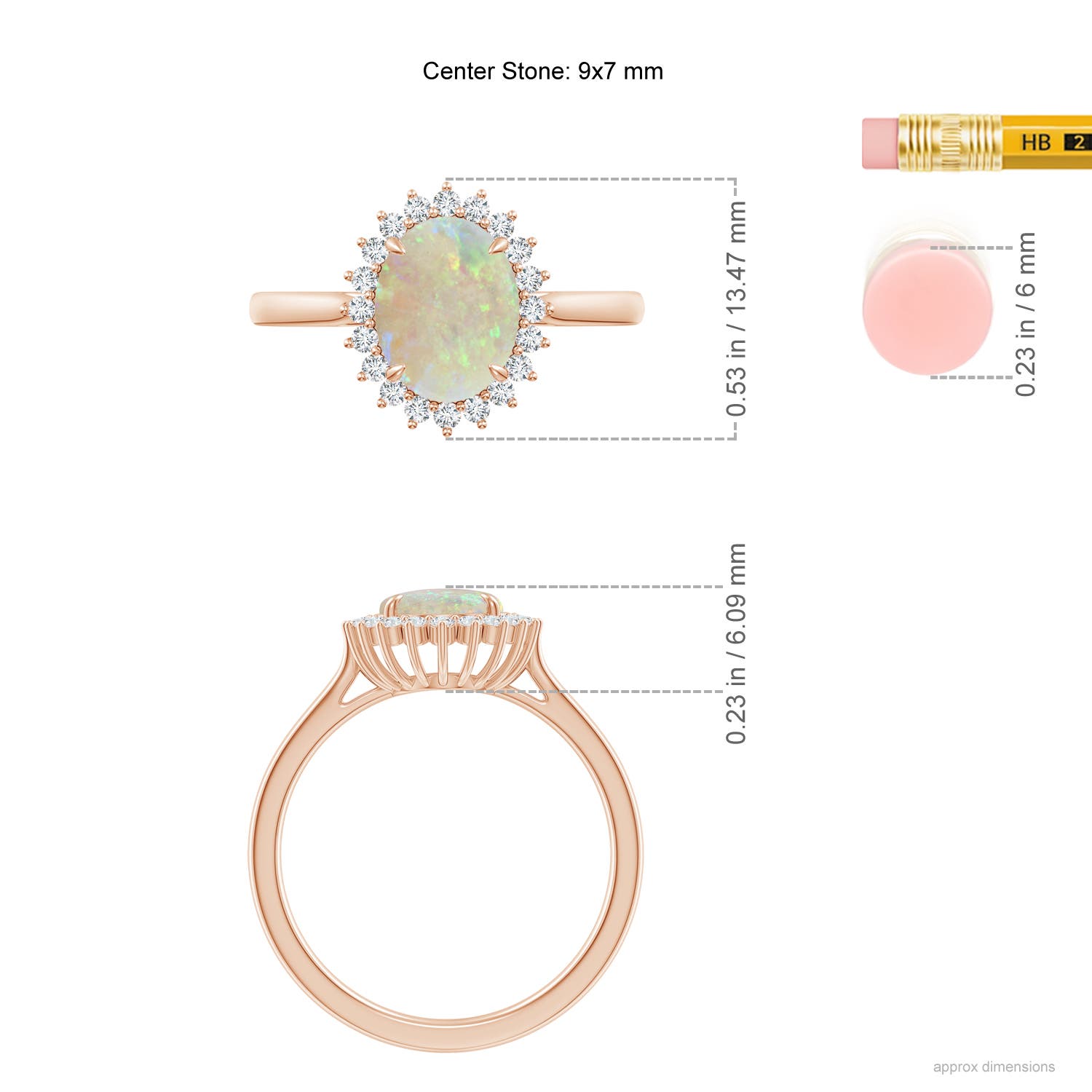 AAA - Opal / 1.26 CT / 14 KT Rose Gold