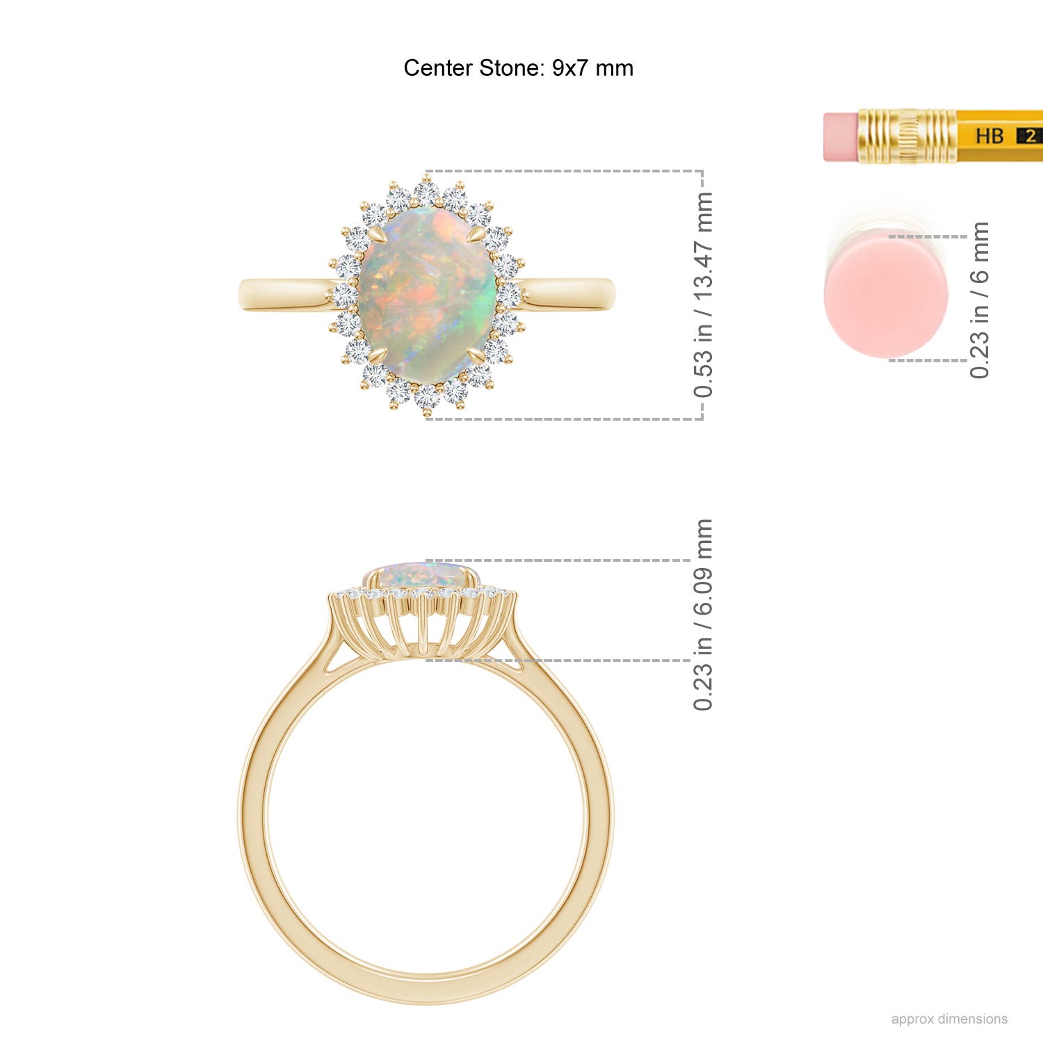 AAAA - Opal / 1.26 CT / 14 KT Yellow Gold