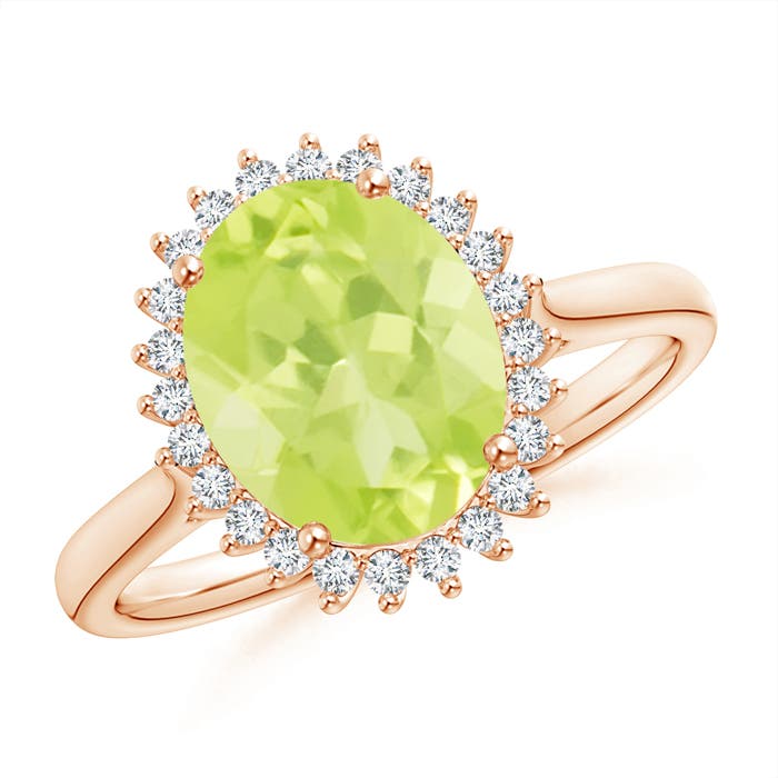 A - Peridot / 2.79 CT / 14 KT Rose Gold