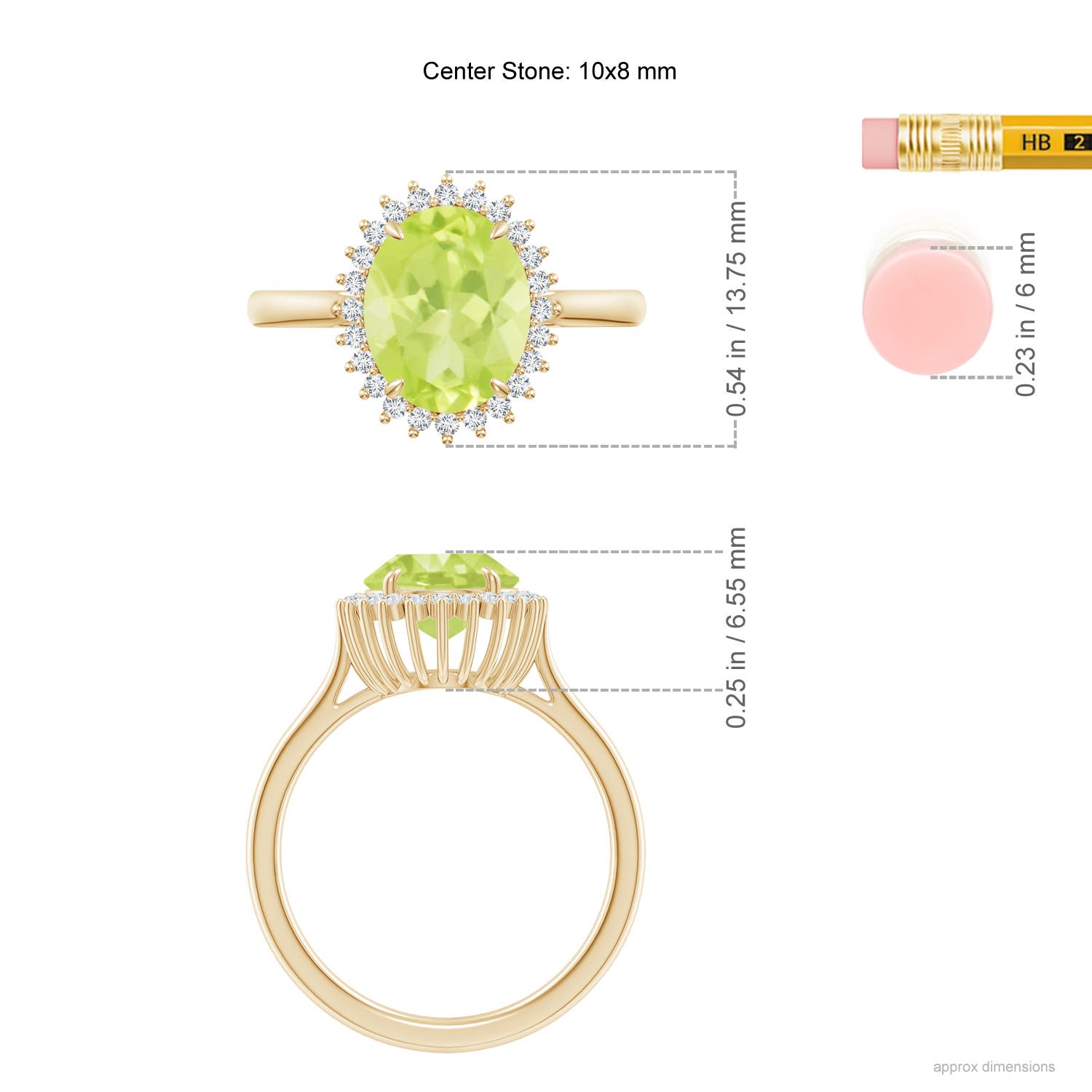 A - Peridot / 2.79 CT / 14 KT Yellow Gold