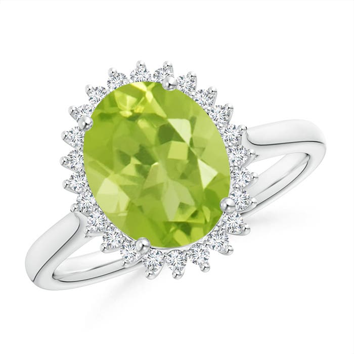 AA - Peridot / 2.79 CT / 14 KT White Gold