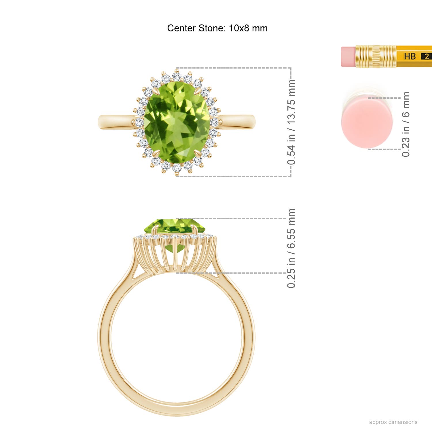 AAA - Peridot / 2.79 CT / 14 KT Yellow Gold