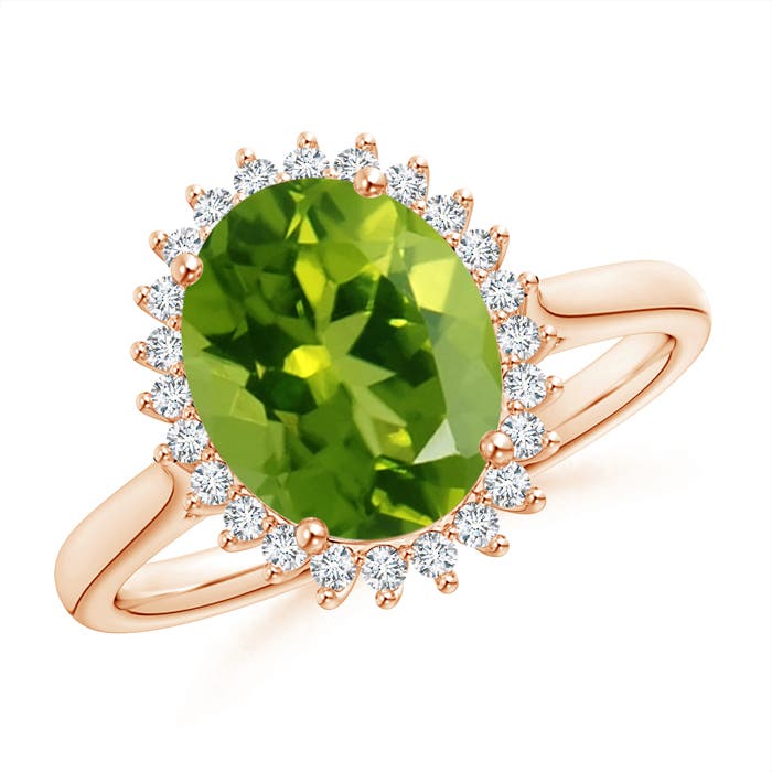 AAAA - Peridot / 2.79 CT / 14 KT Rose Gold