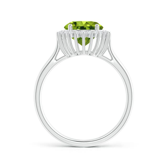 AAAA - Peridot / 2.79 CT / 14 KT White Gold