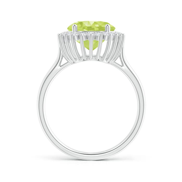 A - Peridot / 4.14 CT / 14 KT White Gold