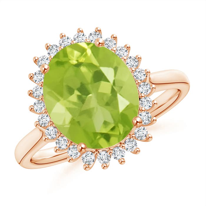 AA - Peridot / 4.14 CT / 14 KT Rose Gold