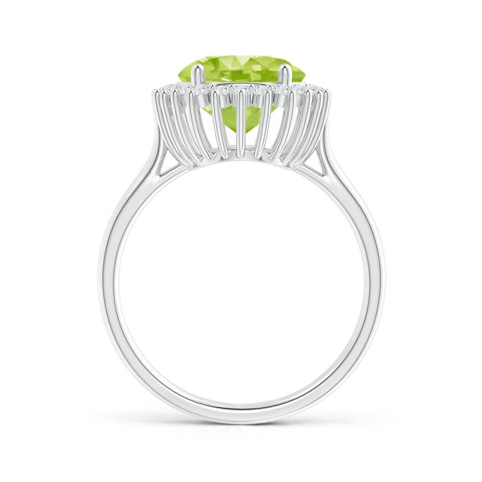 AA - Peridot / 4.14 CT / 14 KT White Gold