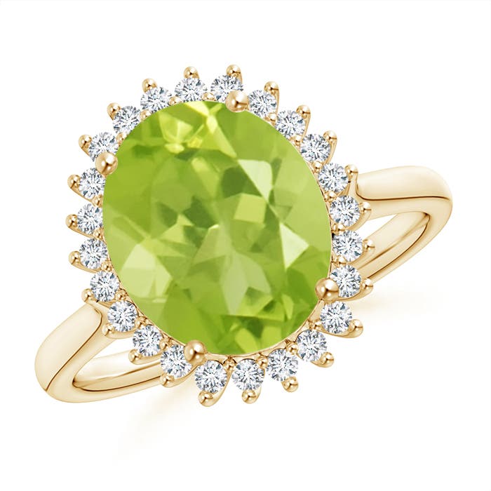 AA - Peridot / 4.14 CT / 14 KT Yellow Gold