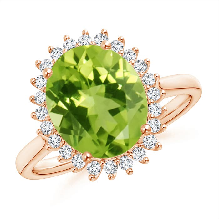 AAA - Peridot / 4.14 CT / 14 KT Rose Gold