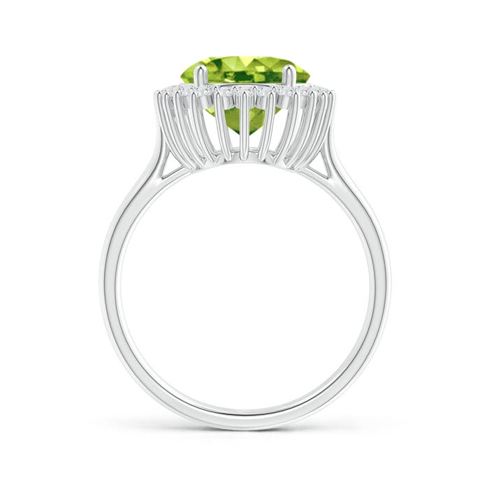 AAA - Peridot / 4.14 CT / 14 KT White Gold