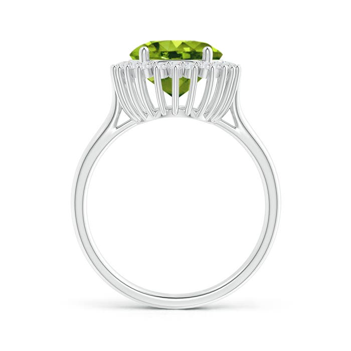 AAAA - Peridot / 4.14 CT / 14 KT White Gold