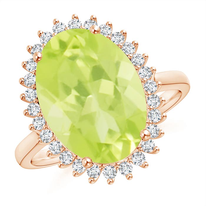 A - Peridot / 5.14 CT / 14 KT Rose Gold