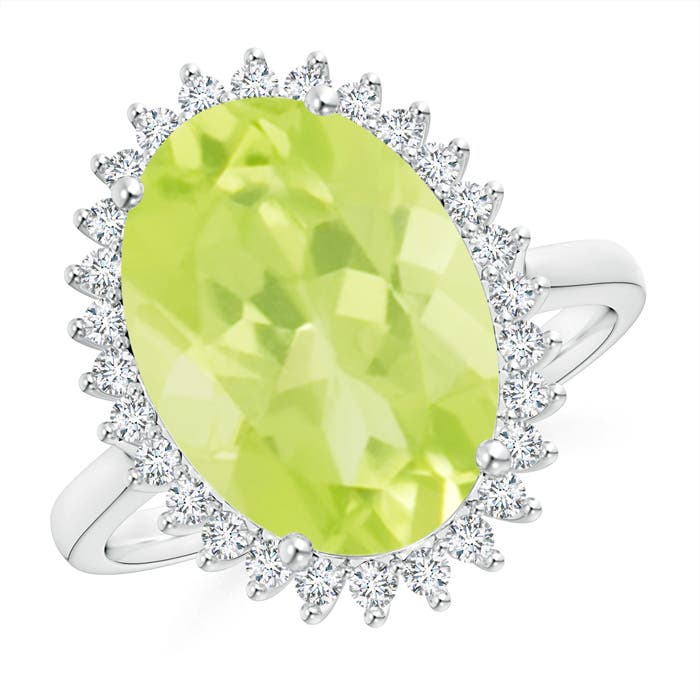 A - Peridot / 5.14 CT / 14 KT White Gold