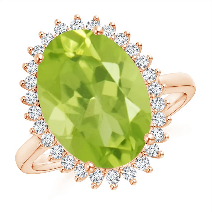 AA - Peridot / 5.14 CT / 14 KT Rose Gold