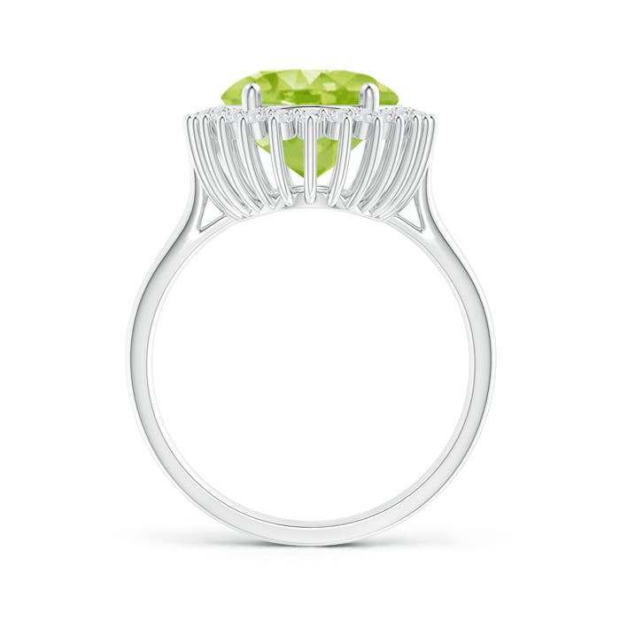 AA - Peridot / 5.14 CT / 14 KT White Gold