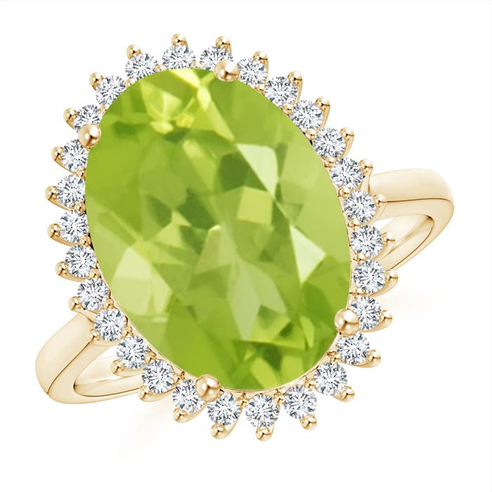 AA - Peridot / 5.14 CT / 14 KT Yellow Gold