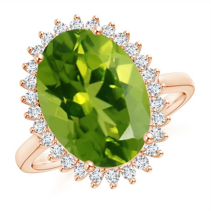 AAAA - Peridot / 5.14 CT / 14 KT Rose Gold