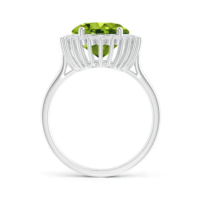 AAAA - Peridot / 5.14 CT / 14 KT White Gold