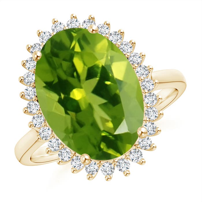 AAAA - Peridot / 5.14 CT / 14 KT Yellow Gold