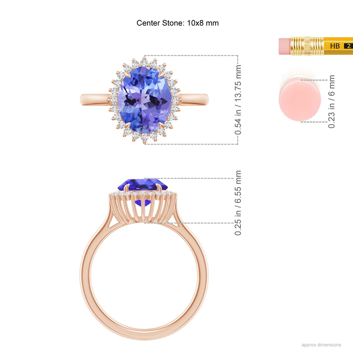 AA - Tanzanite / 3.09 CT / 14 KT Rose Gold