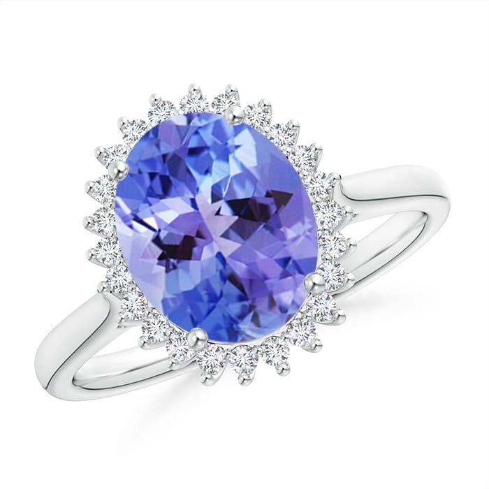 AA - Tanzanite / 3.09 CT / 14 KT White Gold