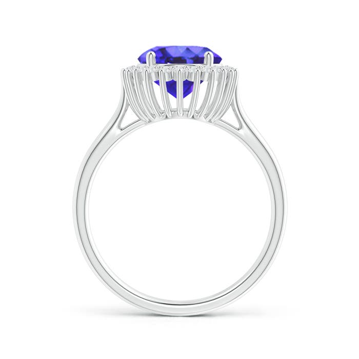 AA - Tanzanite / 3.09 CT / 14 KT White Gold