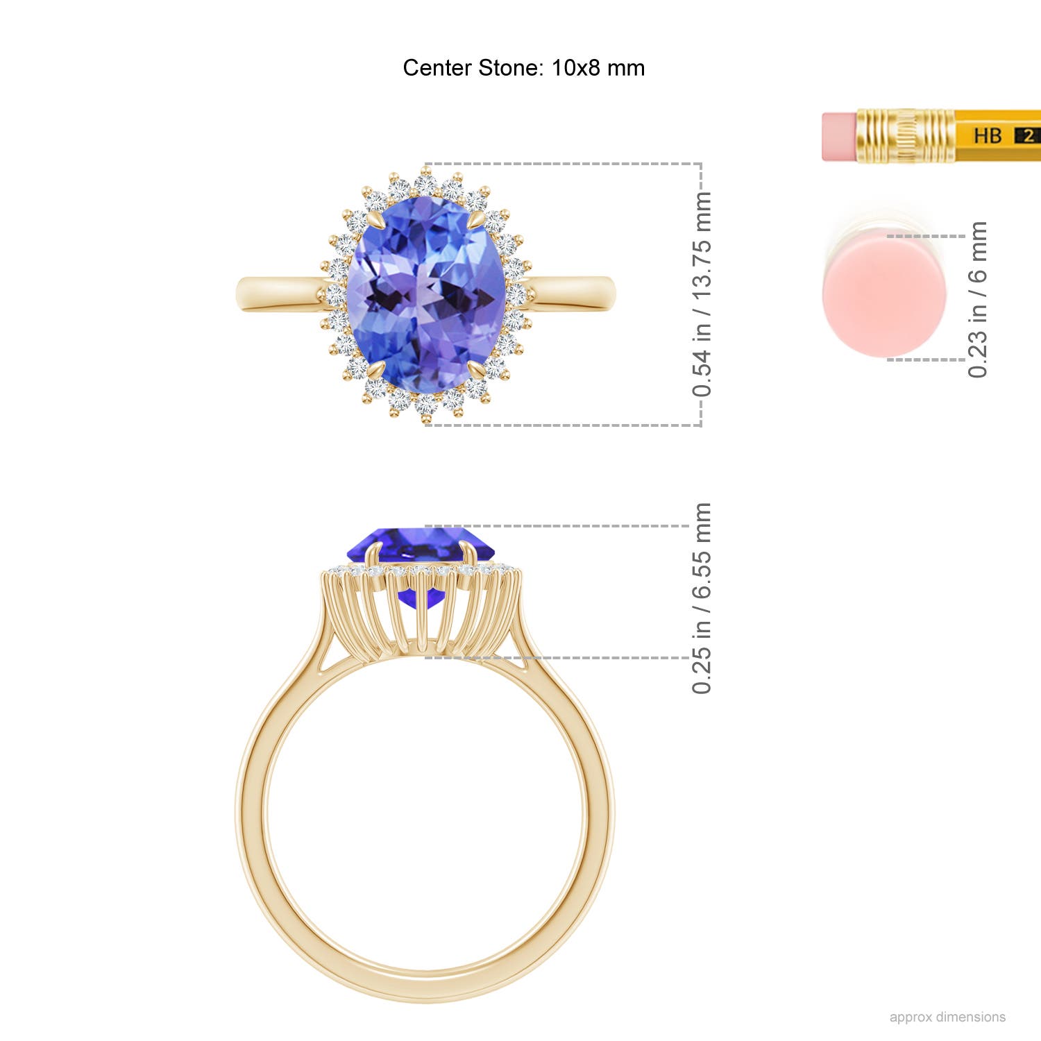 AA - Tanzanite / 3.09 CT / 14 KT Yellow Gold