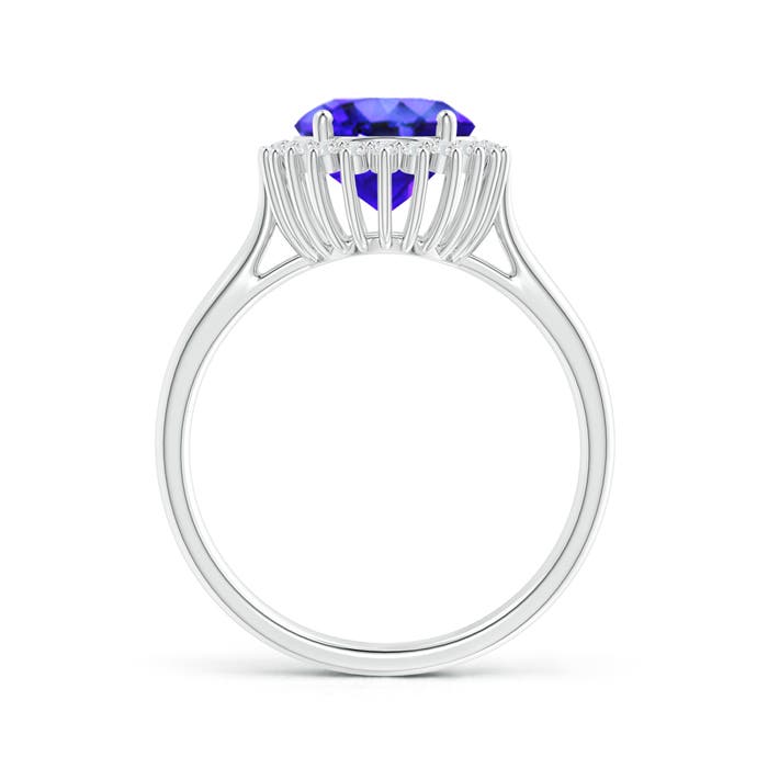 AAA - Tanzanite / 3.09 CT / 14 KT White Gold