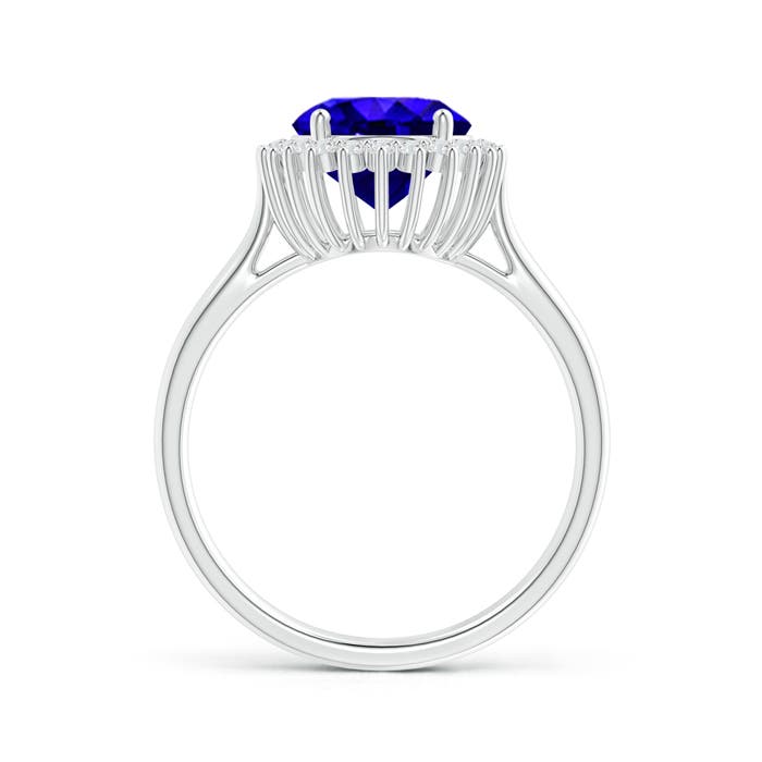 AAAA - Tanzanite / 3.09 CT / 14 KT White Gold