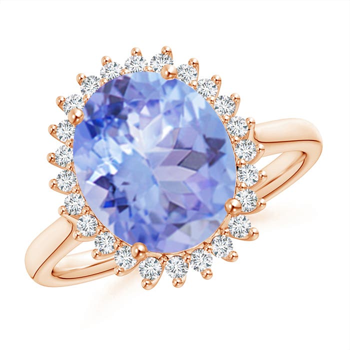 A - Tanzanite / 3.74 CT / 14 KT Rose Gold